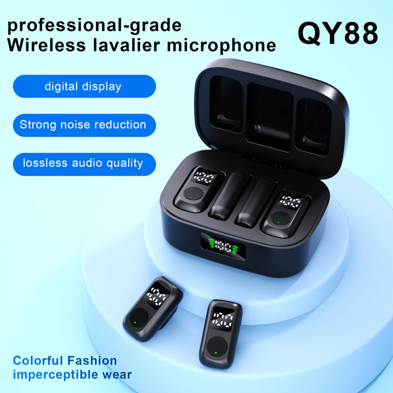 2-in-1 Wireless Lavalier Mic for iPhone & Android, Plug & Play, Noise Cancellation: Gaming, Live Streaming, Vlog, YouTube, TikTok, Podcast（副本）