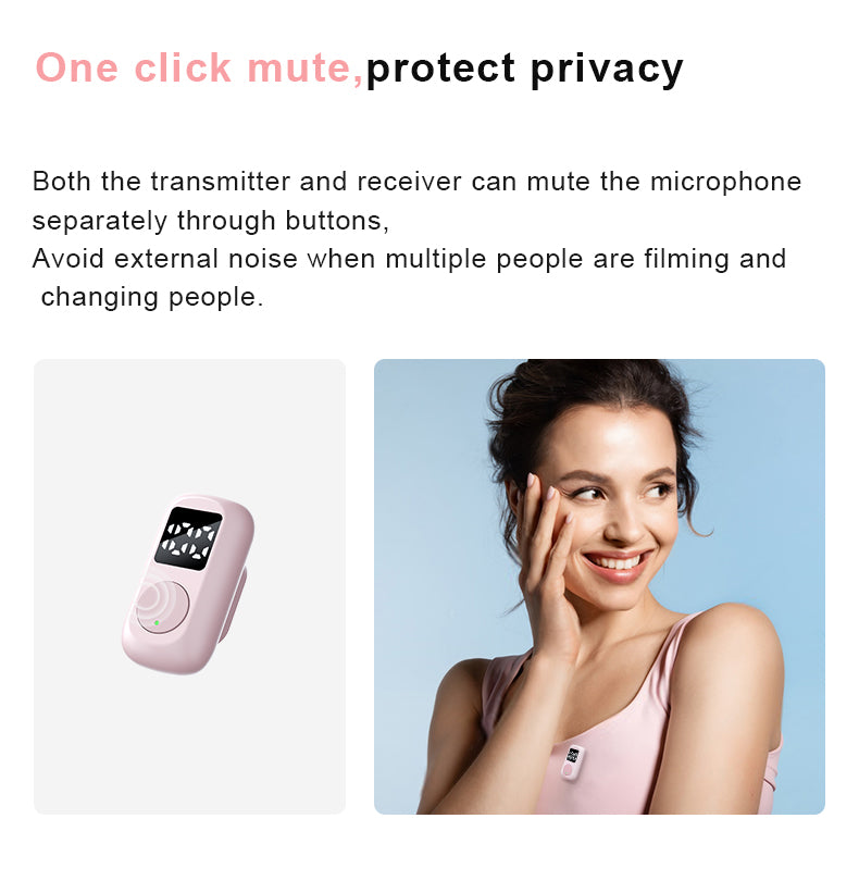 2-in-1 Wireless Lavalier Mic for iPhone & Android, Plug & Play, Noise Cancellation: Gaming, Live Streaming, Vlog, YouTube, TikTok, Podcast（副本）