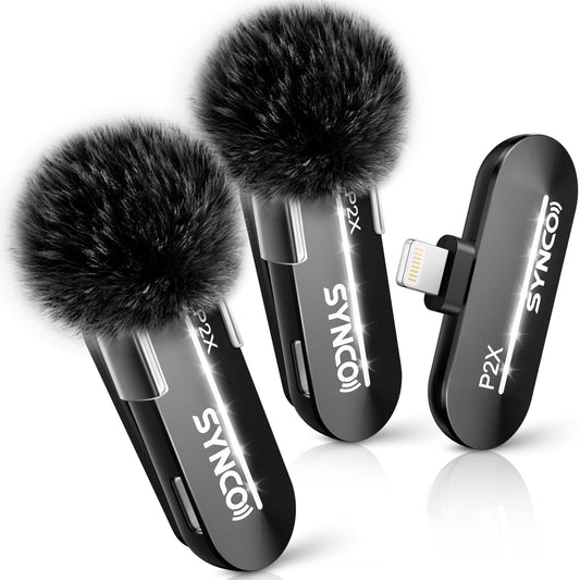2-in-1 Wireless Lavalier Mic for iPhone & Android, Plug & Play, Noise Cancellation: Gaming, Live Streaming, Vlog, YouTube, TikTok, Podcast
