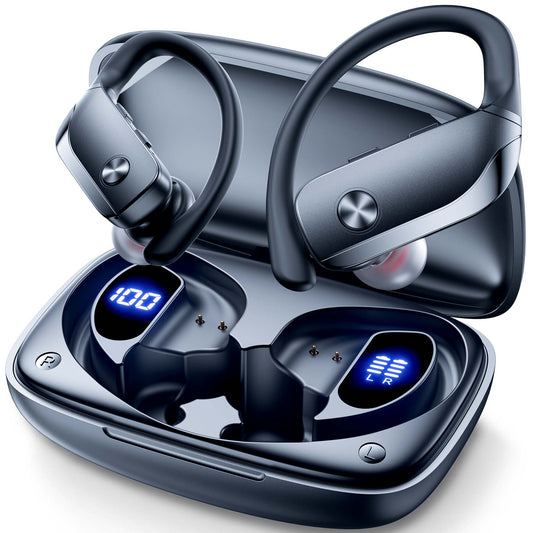 VEAT00L Wireless Earbuds Bluetooth Headphone Sport, Bluetooth 5.4 Earbud, 72Hrs Earphone with Earhook, Mic