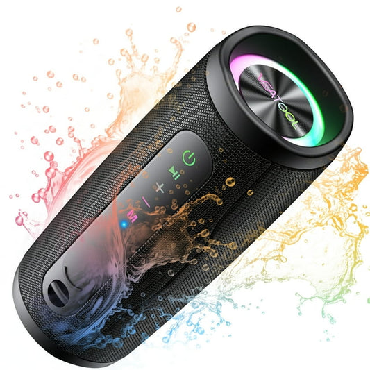 VEAT00L Bluetooth speaker,Portable Bluetooth Speaker Waterproof Wireless Speaker, Dual Pairing, 360° Stereo Sound for Home/Party/Outdoor/Beach, Electronic Gadgets, Birthday Gift (Black)