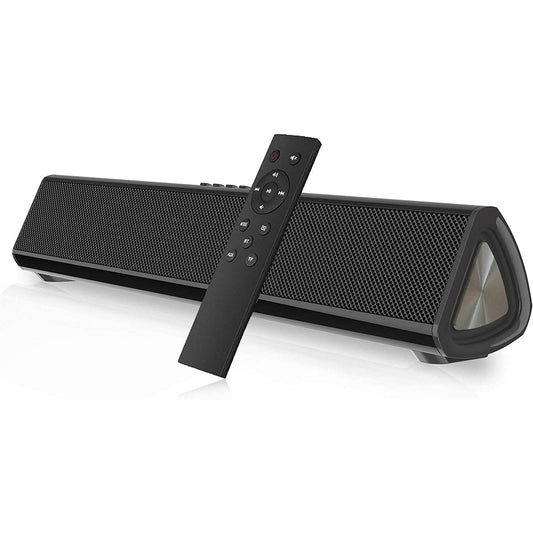VEAT00L Sound Bar for TV, Soundbar with Subwoofer, Wired & Wireless Bluetooth 5.0 3D Surround Speakers, Optical/AUX/RCA/USB Connection, Wall Mountable, Remote Control