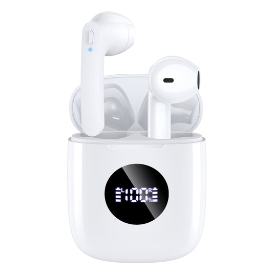 VEAT00L True Wireless Earbuds, TWS Bluetooth Headphones Stereo Sound Earphones, 50H Playtime Wireless Charging Case & Power Display,Built in microphone, waterproof and sweat proof