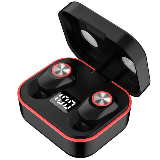 VEAT00L True Wireless Headphones, Update 5.1 Auto Pairing Touch Control HiFi Stereo Sound in-Ear Earphones Binaural Call Headset with Built-in Mic and Charging Case for Sports Running