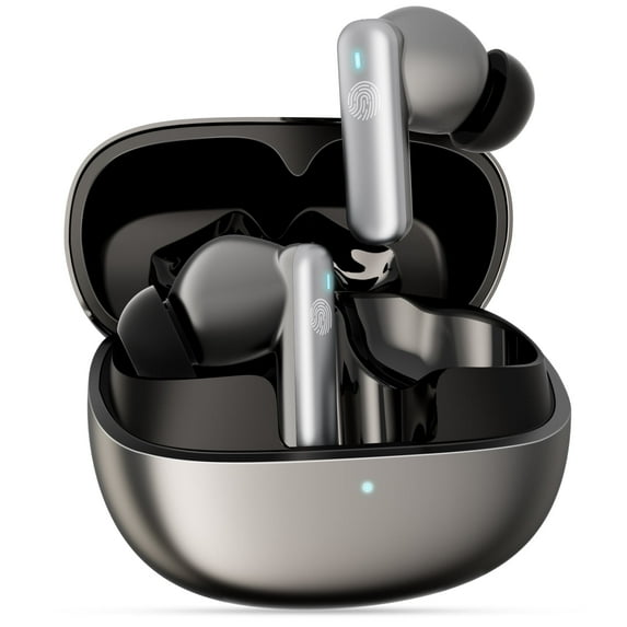 VEATOOL H15 Bluetooth Earbuds 5.3 Noise Reduction ANC and ENC-28dB Wireless Headphones 25H Battery Life IPX7 Stereo,Black Electroplating