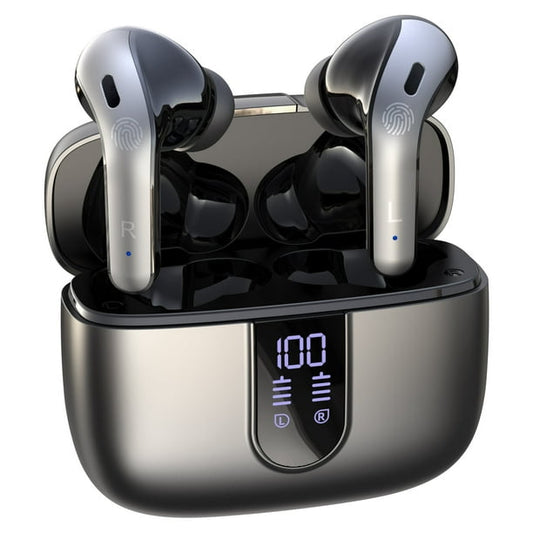 VEATOOL Bluetooth Headphones True Wireless Earbuds 60H Playback LED Power Display Earphones with Wireless Charging Case IPX7 Waterproof in-Ear Earbuds with Mic for TV Smart Phone Computer Laptop