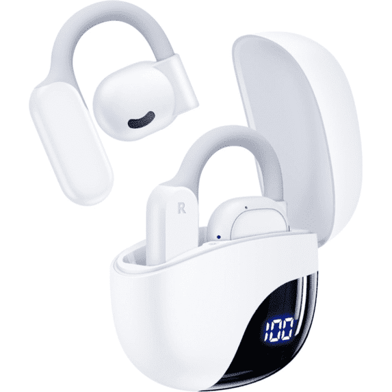 VEATOOL Wireless Earbuds Open Ear Headphone Sport, Bluetooth 5.3 Earbud, 80Hrs Earphone with Earhook, Noise Cancelling Mic,Light Weight Comfortable Fit,Suitable for Running,Workouts