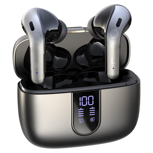 VEATOOL Bluetooth Headphones True Wireless Earbuds 60H Playback LED Power Display Earphones with Wireless Charging Case IPX7 Waterproof in-Ear Earbuds with Mic for TV Smart Phone Computer Laptop
