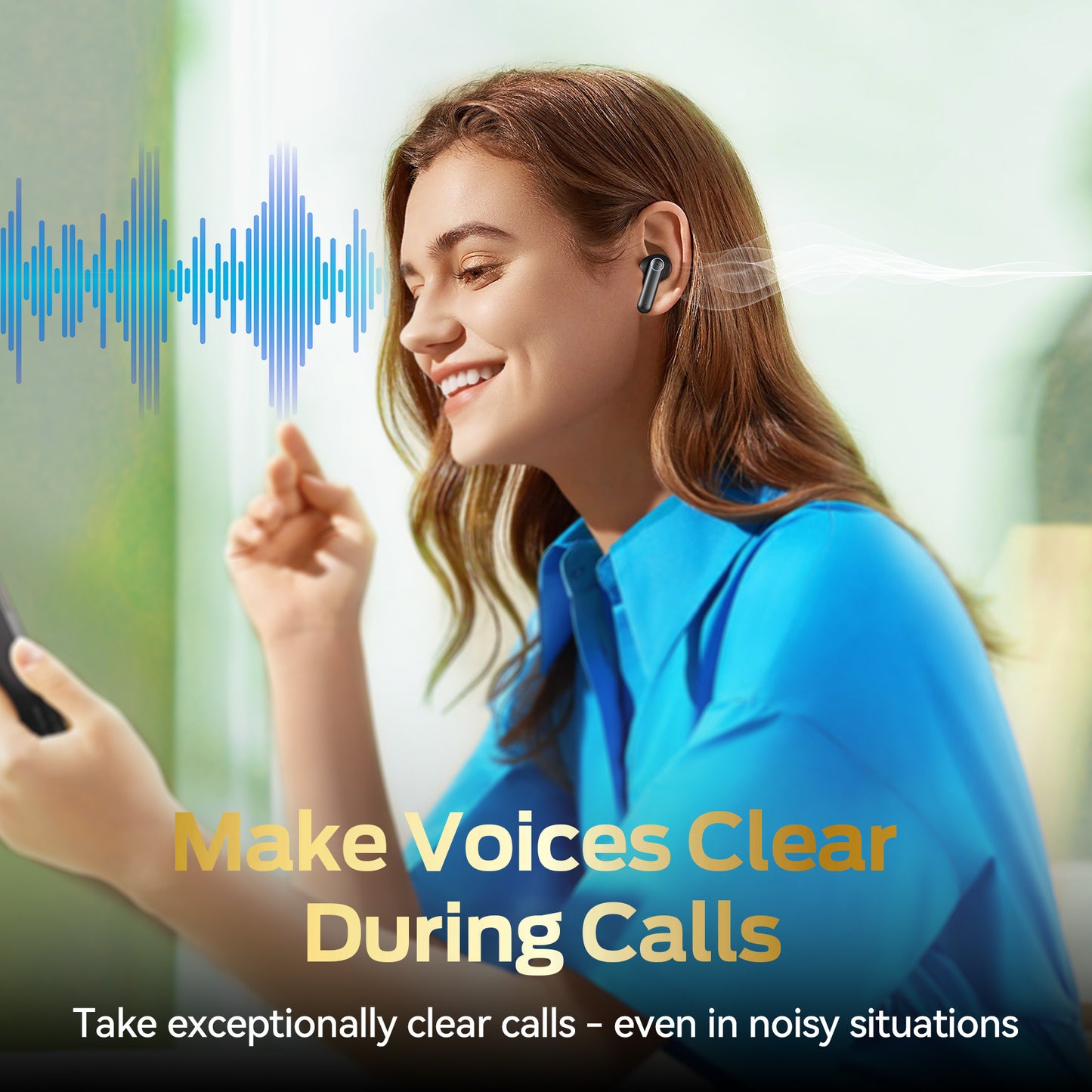 VEAT00L Wireless Earbuds Bluetooth 5.4 Headphones Deep Bass Hi-Fi Stereo Ear Buds in-Ear Earphones with Mic Clear Call, 60H Playtime Dual LED Display Ear Buds IPX7 Waterproof for Sports, Workout