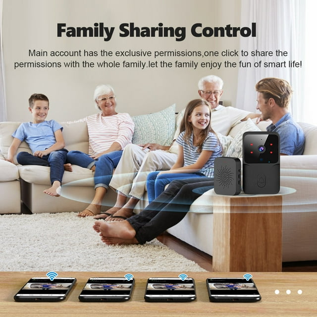 KDMLR Doorbell Camera Wireless, WiFi Video Doorbell with Chime, 2 Way Audio, AI Smart Human Detection, Night Vision, Cloud Storage, Real Time Alert for Home