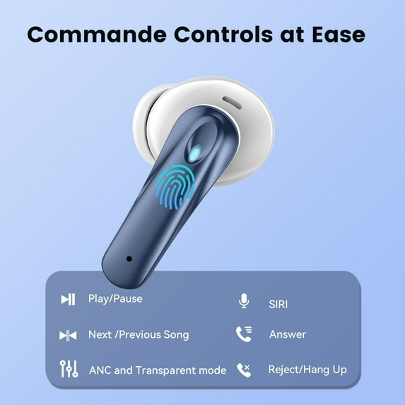 VEAT00L P91 Wireless Earbuds, Bluetooth Headphones V5.4 Stereo Ear buds with Noise Cancelling Mics, 60H Playback Mini Case with Dual LED Display, IP7 Waterproof in-Ear Earphones for Android iOS