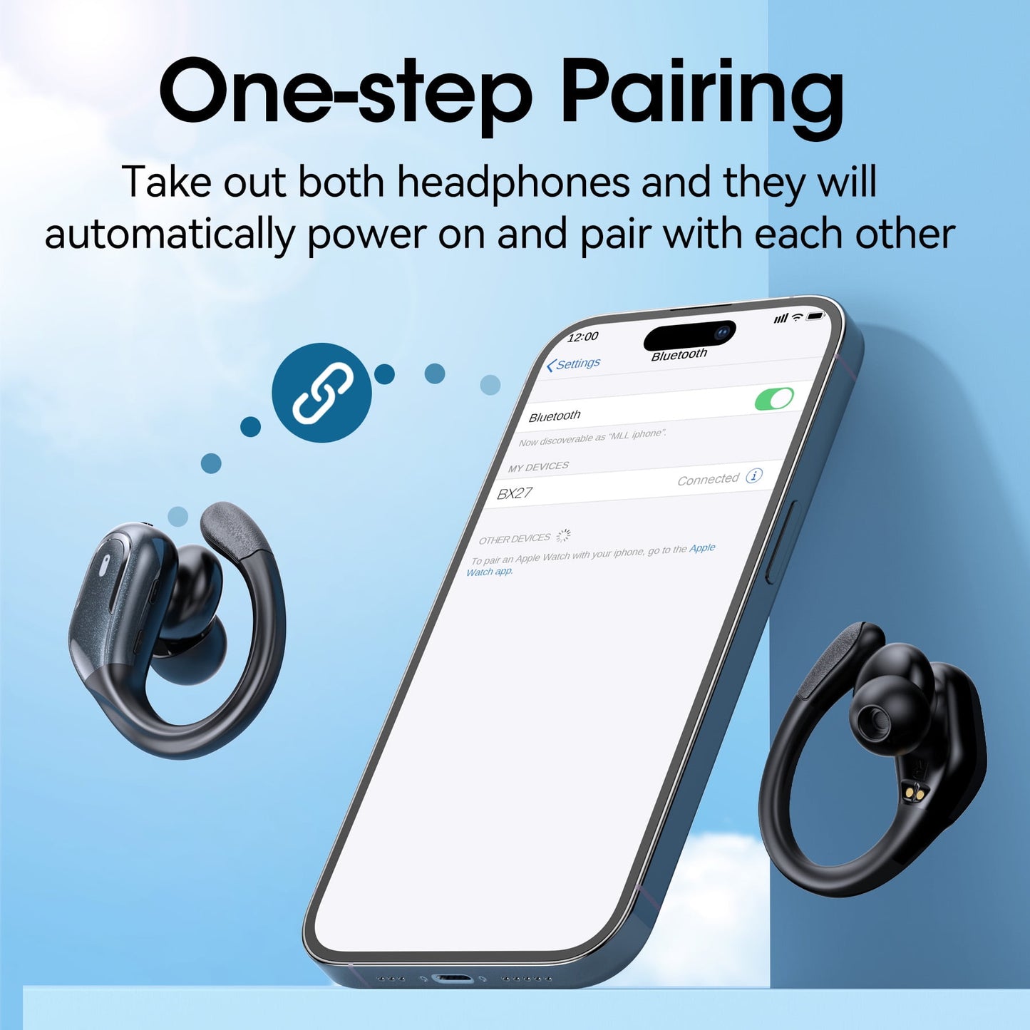 VEAT00L X7 Wireless Earbud, 80Hrs Bluetooth 5.3 Headphones IP7 Waterproof for Sport, Running Wireless Earphones with ENC Noise Cancelling Mics, Deep Bass Over Ear bud with Earhooks for Android, iOS