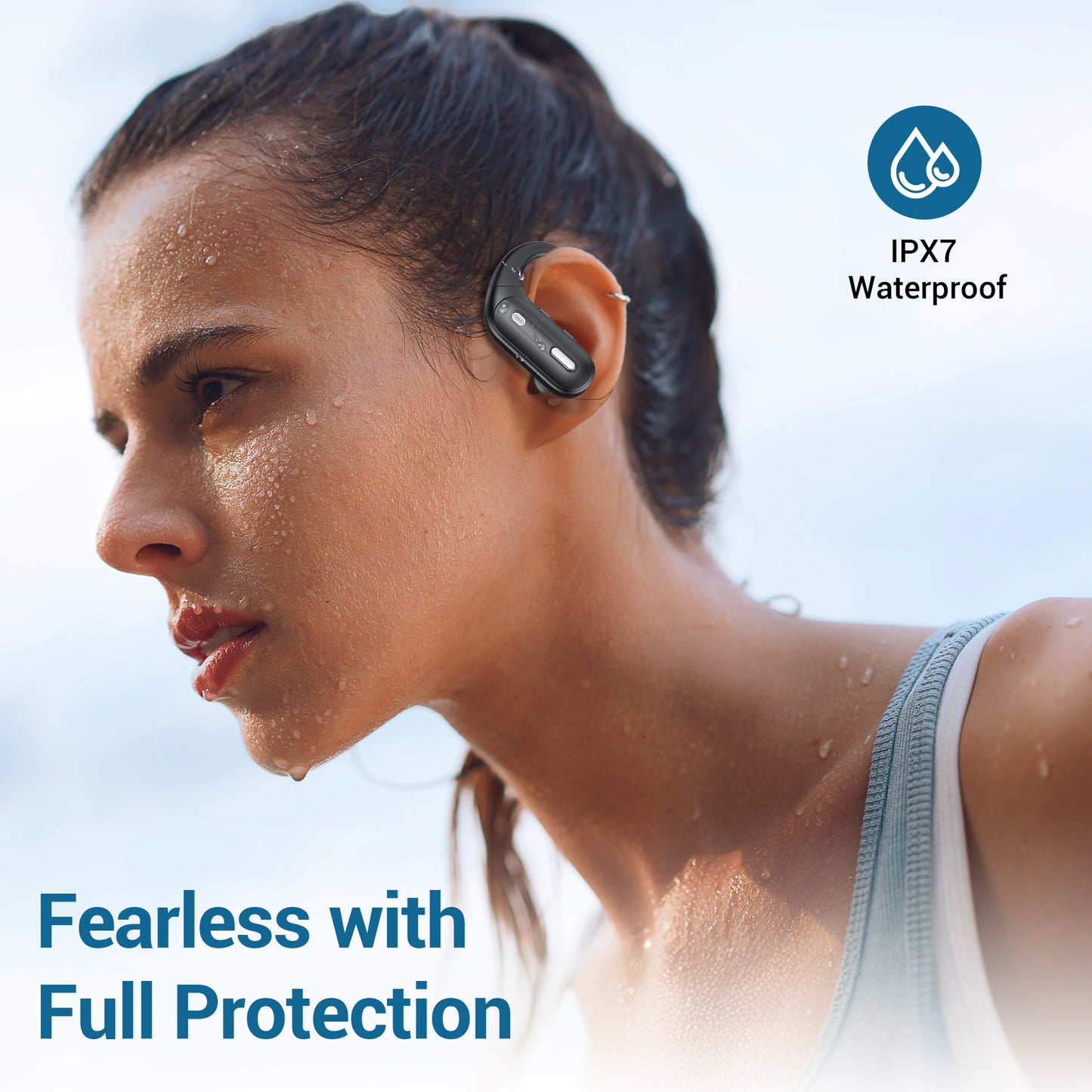 VEAT00L Wireless Earbuds Bluetooth Headphone Sport, Bluetooth 5.4 Earbud, 72Hrs Earphone with Earhook, Noise Cancelling Mic, IP7 Waterproof Headset for Workout/Running