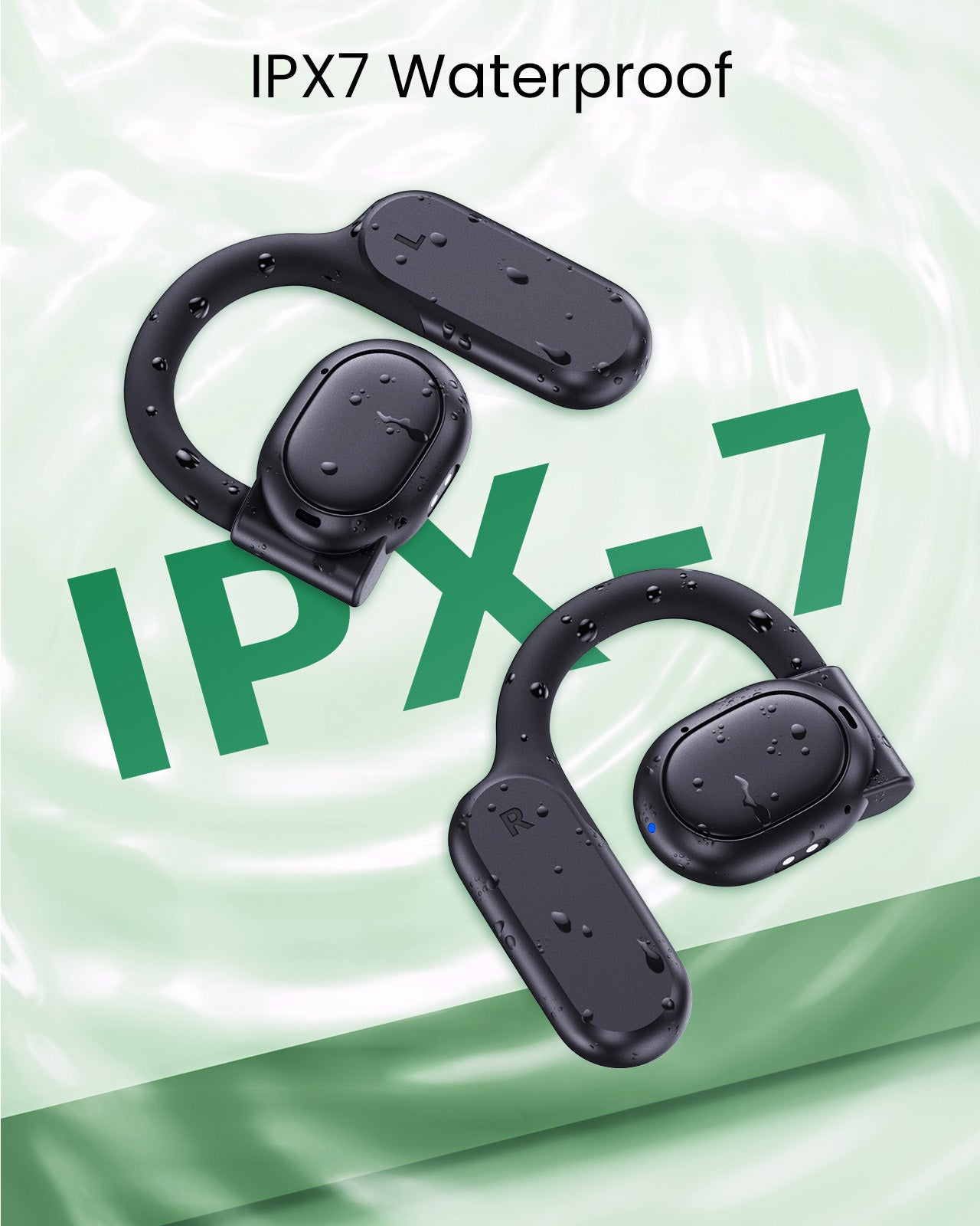 VEATOOL G01 Wireless Earbuds with Smart Touch Control, ANC+ENC Noise Cancellation, 40H Stereo Deep Bass, IPX7 Waterproof Rating, 5 EQ Modes