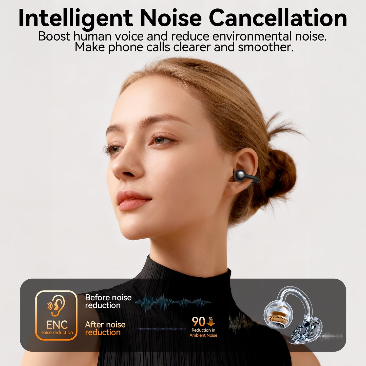 VEATOOL X15 Wireless Earbuds Bluetooth 5.2 Headphones,35H Hi-Fi Stereo Deep Bass Earphones with Noise Cancelling Mic IP7 Waterproof Sport Headset with LED Power Display for Laptop Pad Phones Pink