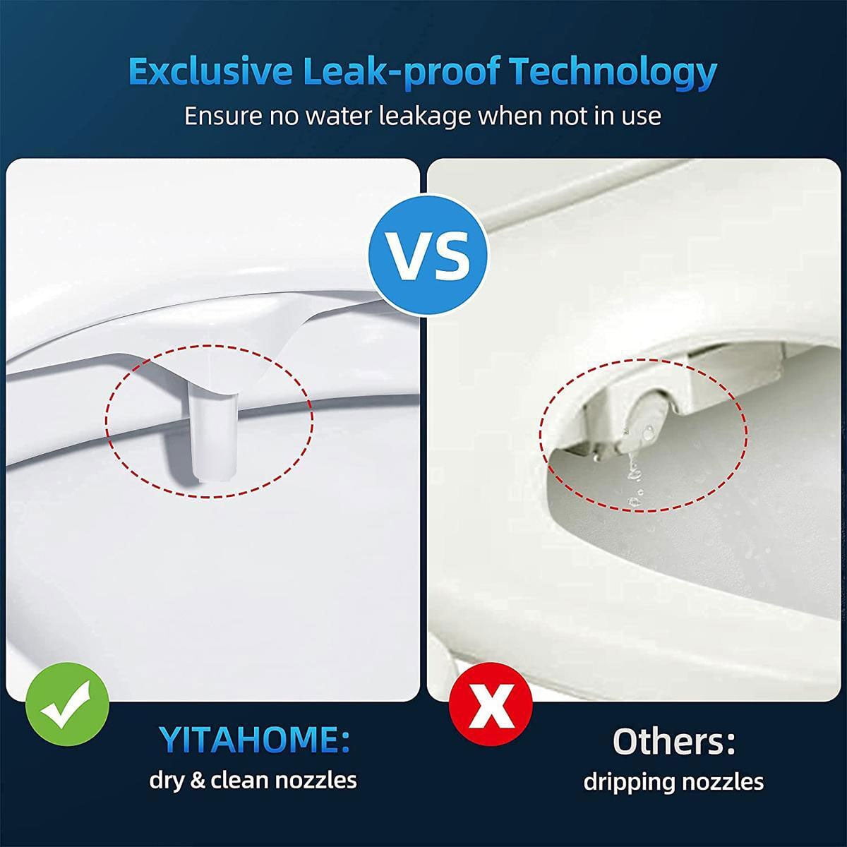 KDMLR Bidet Attachment for Toilet Water Sprayer for Toilet Seat, Easy-to-Install, Non-Electric Bidet with Adjustable Fresh Water Jet Spray, Bidets for Existing Toilets - Accessories & Instructions