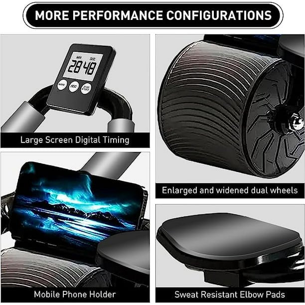 KDMLR 2023 New with Automatic Rebound Ab Abdominal Exercise Roller with Elbow Support and Timer, abs roller wheel core exercise equipment,Perfect Core Exercise Equipment for Home Workouts