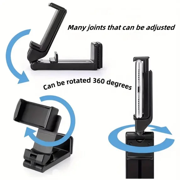 XANLUOER Airplane Travel Essentials Phone Holder, Universal Handsfree Phone Mount for Flying with 360 Degree Rotation, Accessory for Airplane, Travel Must Haves Phone Stand for Desk, Tray Table