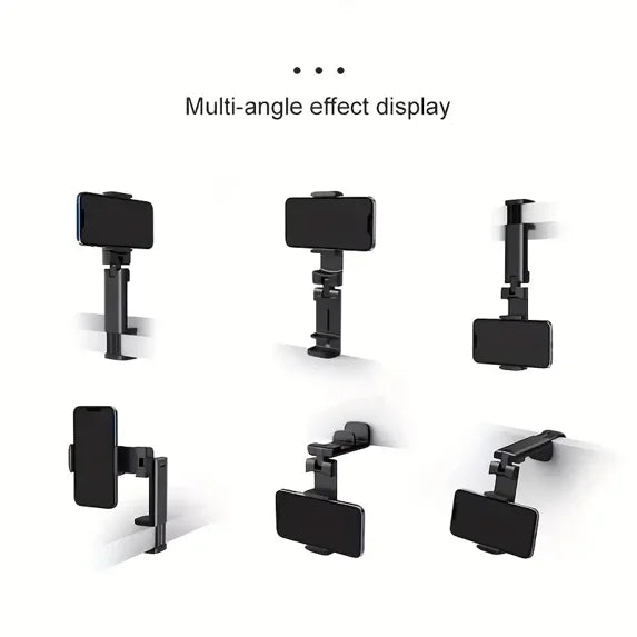 XANLUOER Airplane Travel Essentials Phone Holder, Universal Handsfree Phone Mount for Flying with 360 Degree Rotation, Accessory for Airplane, Travel Must Haves Phone Stand for Desk, Tray Table