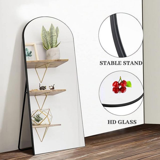 KDMLR Irregular Wall Mirror, Asymmetrical Mirror Large Unique Vanity Body Mirror Black Bathroom Wall Mounted Mirror 33.5"x 20.5" Modern Shaped Dressing Mirror for Living Room Entryway