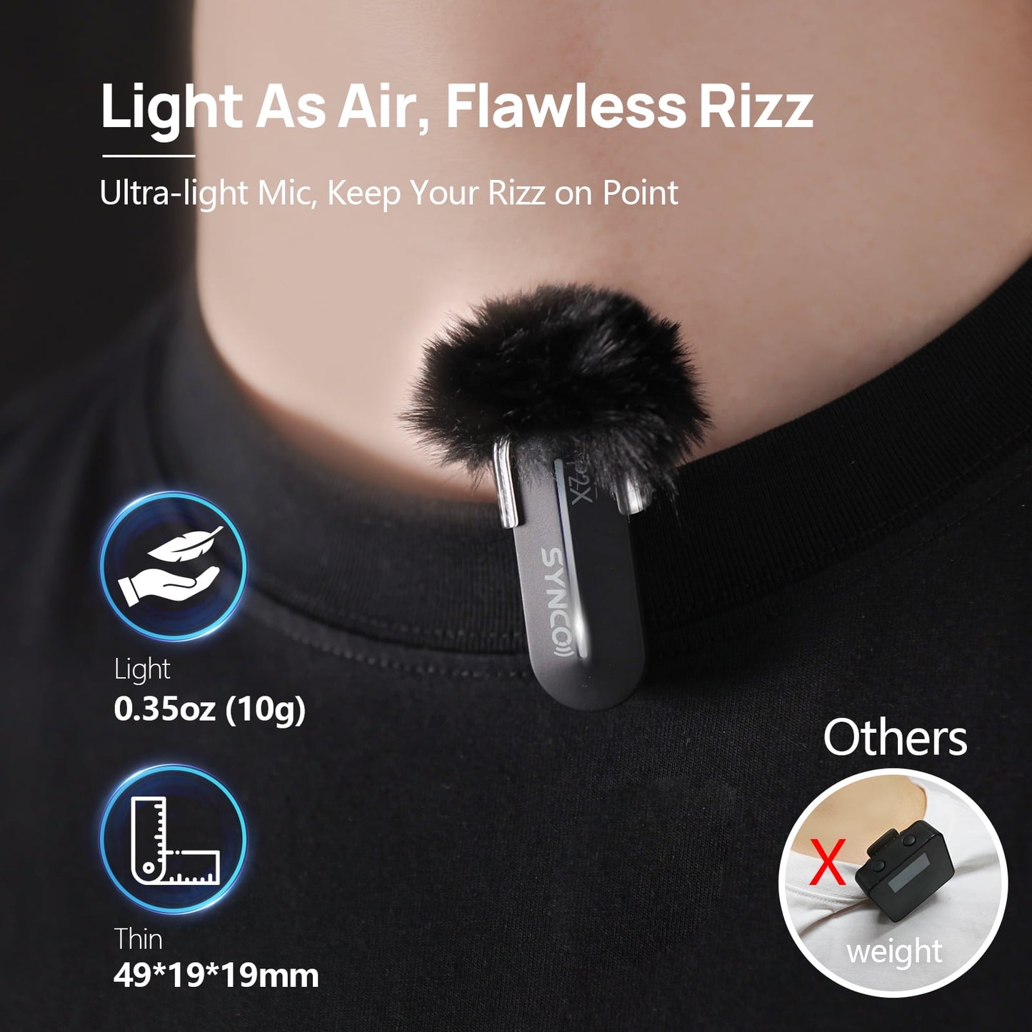 2-in-1 Wireless Lavalier Mic for iPhone & Android, Plug & Play, Noise Cancellation: Gaming, Live Streaming, Vlog, YouTube, TikTok, Podcast