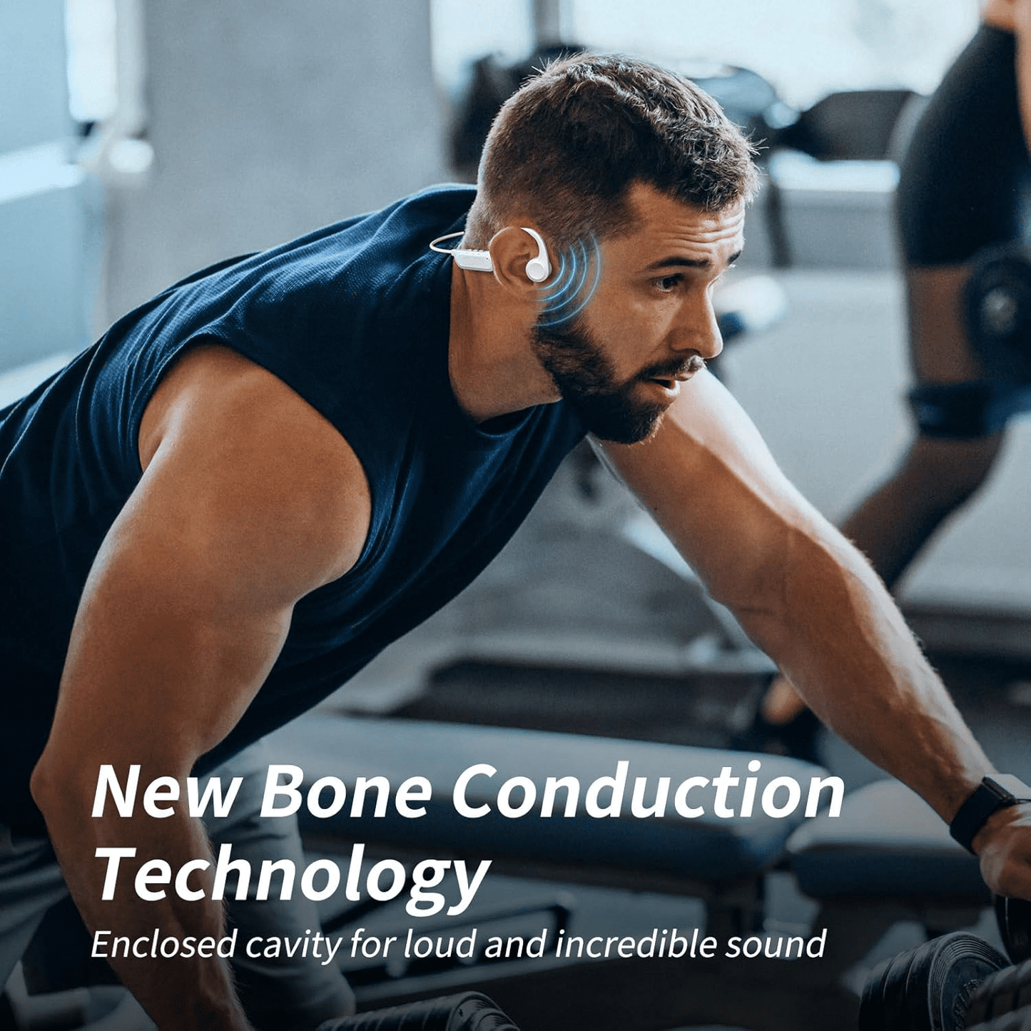 VEAT00L Bone Conduction Headphones,Open Ear Headphones Bluetooth 5.4 with Mic,10H Playtime,Bone Conduction Earbuds IPX5 Waterproof,Sports Headphonefor Running,Gym,Hiking,Cycling