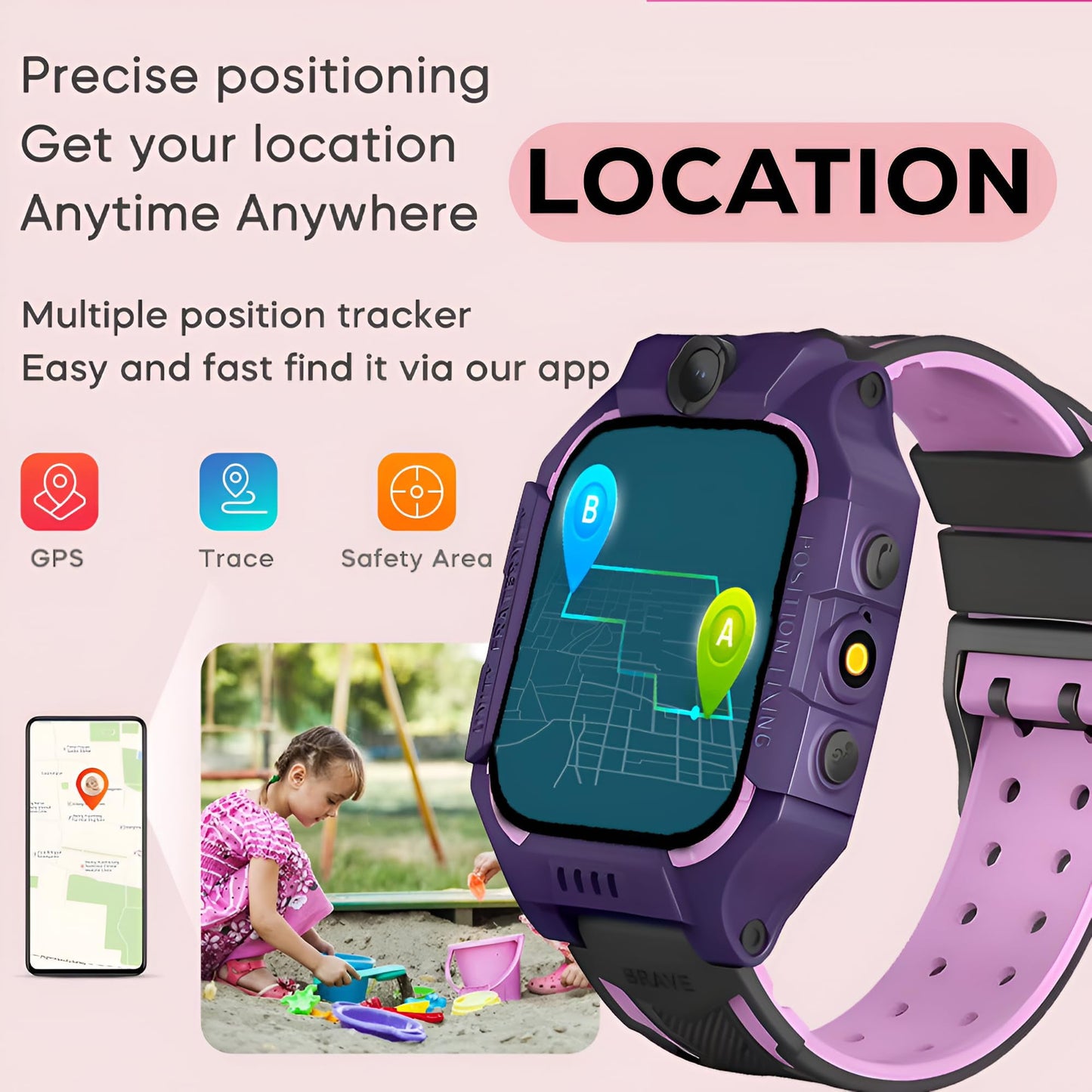 Smart Watch for Men Women, 2.01" HD, Bluetooth Call, IP68, 180+ Sports, Health Tracker, Android iOS, Pink