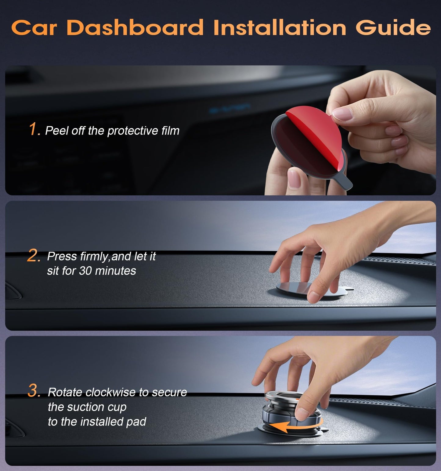 MagSafe Car Mount, Suction Cup Phone Holder, 360° Zinc Alloy Vacuum Car Holder, 98 LBS Strong for iPhone 16 15 14 13 12 Android