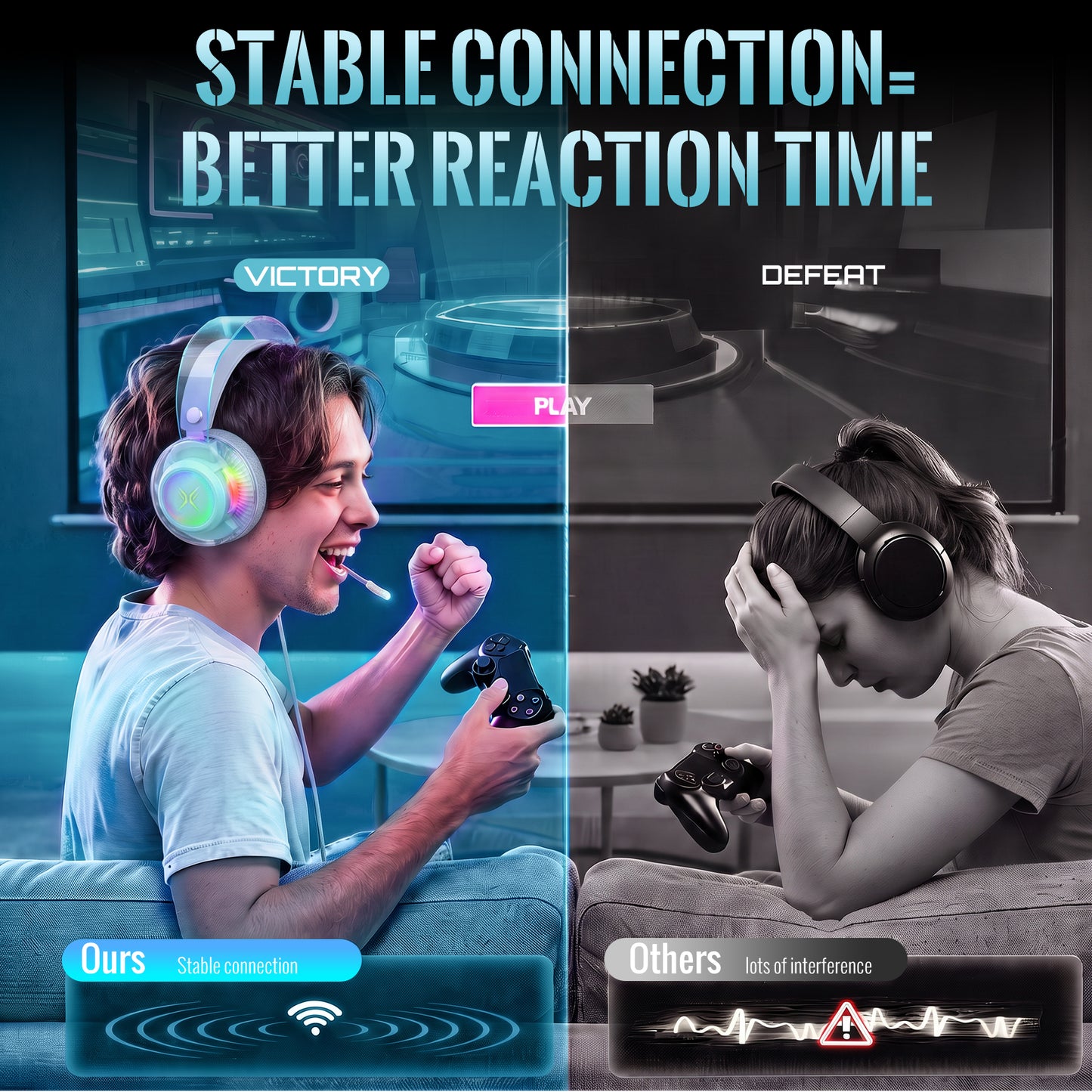 Hybrid Active Noise Cancelling Headphones,-50dB Wireless Bluetooth Headphones with Hi-Res Audio,120H Playtime Over Ear Bluetooth Headphones with 6 ENC Clear Mic