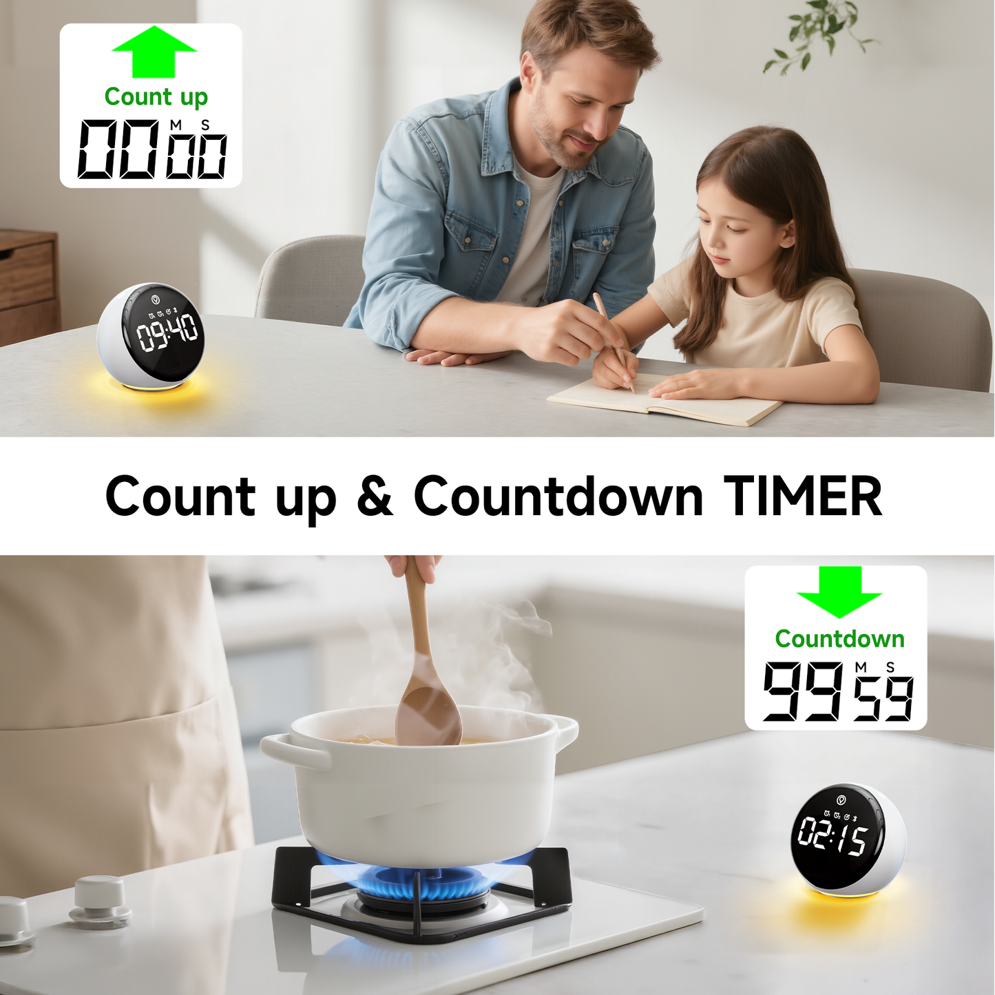 VEATOOL Digital Alarm Clock,15W Fast Wireless Charger,Bluetooth Speaker,Night Lights,20 White Noise Sounds,3 Level Dimmable Touch Table Lamp with Snooze,Gift Ideas for Teens Heavy Sleepers Adults