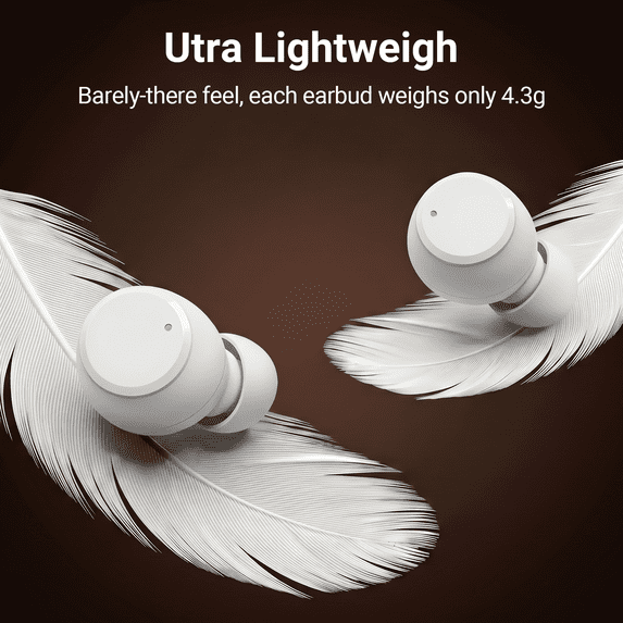 T62 Bluetooth 5.3 Wireless Bluetooth Earbuds - Hybrid Active Noise Cancelling ENC in-Ear Headphones with Wireless Charging Case for Music and Calls - Superior Sound Quality and Comfort