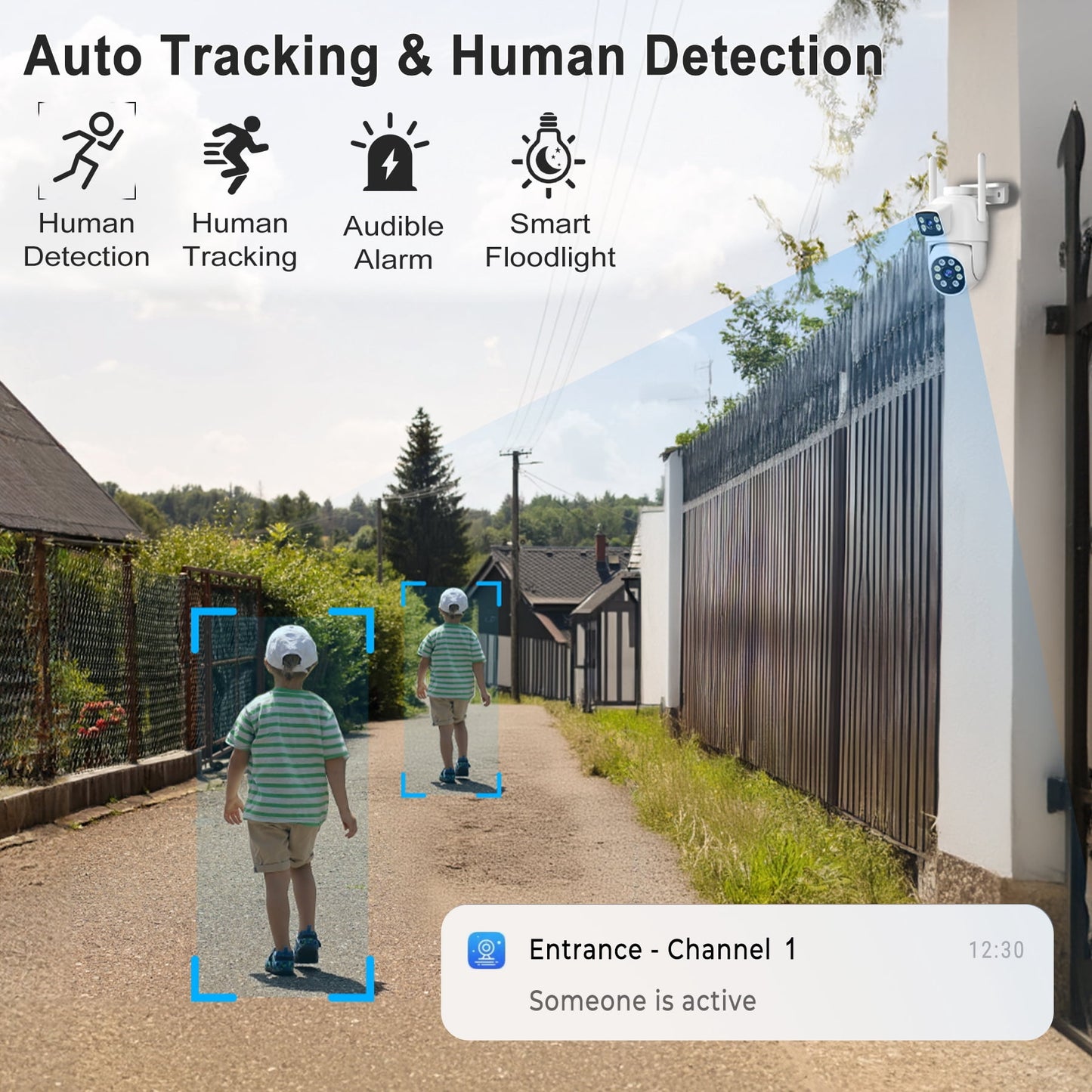 Losei 4K Security Camera Outdoor Indoor, 5G WiFi, Night Vision, Dual Screen, 2-Way Talk, Human Detection, Pan Tilt, IP66 Waterproof, Cloud & SD Storage