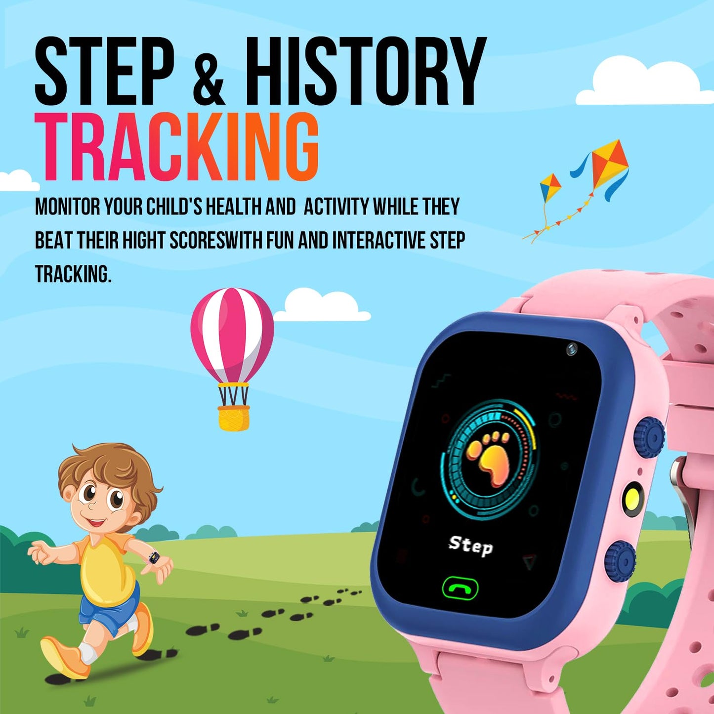 Kids Smart Watch for Boys Girls, Kids Phone Watch for Ages 3-12, Birthday Christmas Gift for Children (SIM Not Included)