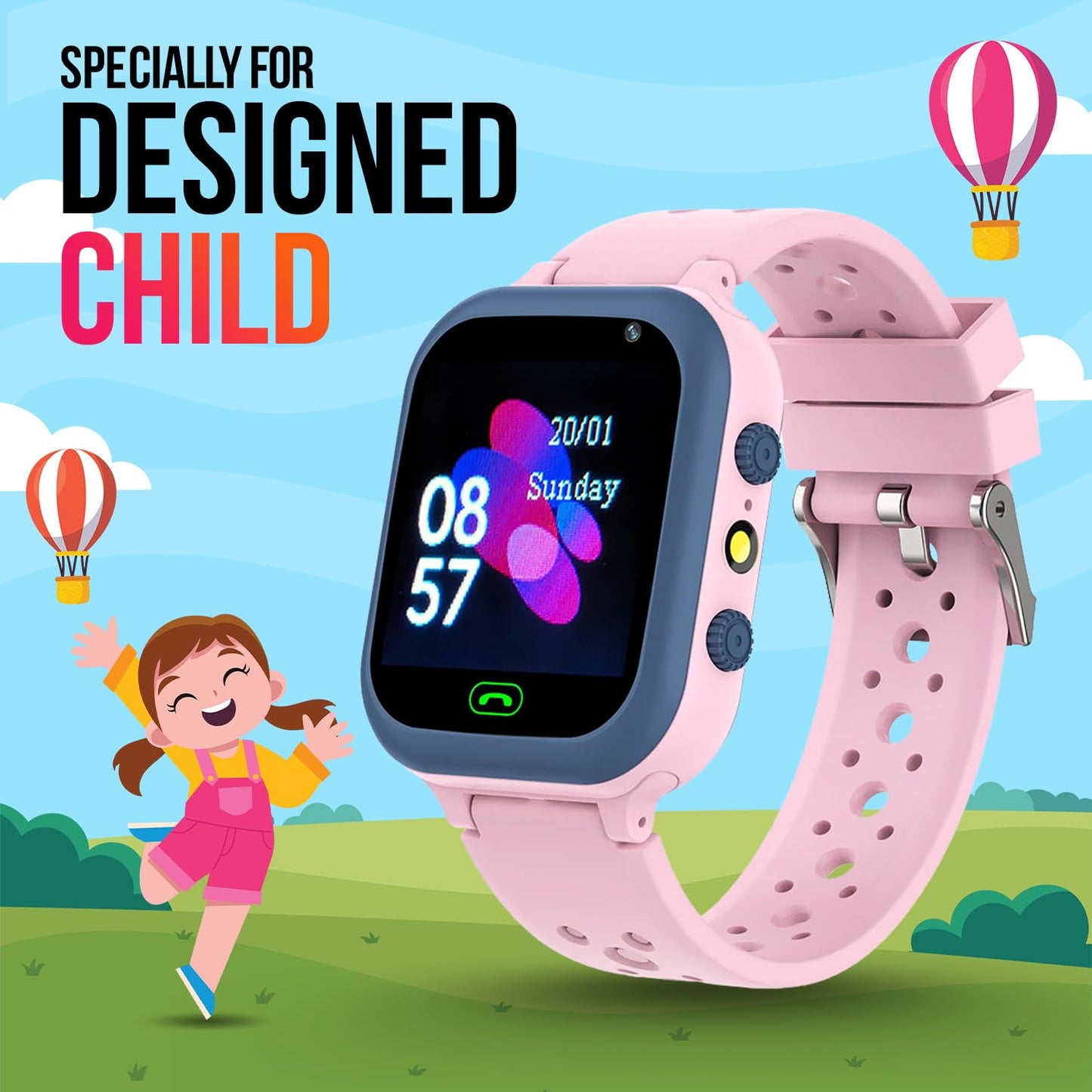 Kids Smart Watch for Boys Girls, Kids Phone Watch for Ages 3-12, Birthday Christmas Gift for Children (SIM Not Included)