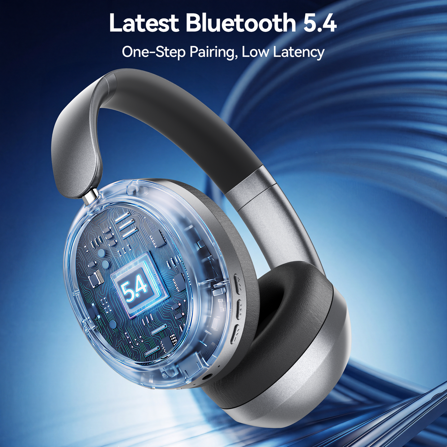 VEATOOL SY-BT1632 High-Fidelity Over-Ear Bluetooth Headphones | Powerful 40mm Bass | Bluetooth 5.3 Dual-Mode Connectivity | 40-Hour Battery Life | Comfortable Fit(Blue)