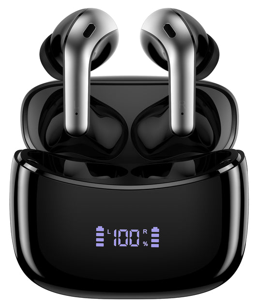 Wireless Earbuds, Bluetooth Headset with Microphone Touch Control , Waterproof, High-Fidelity Stereo Earphones，Support wireless charging earbuds，Compatible with iPhone 13 Pro Max XS Samsung Android